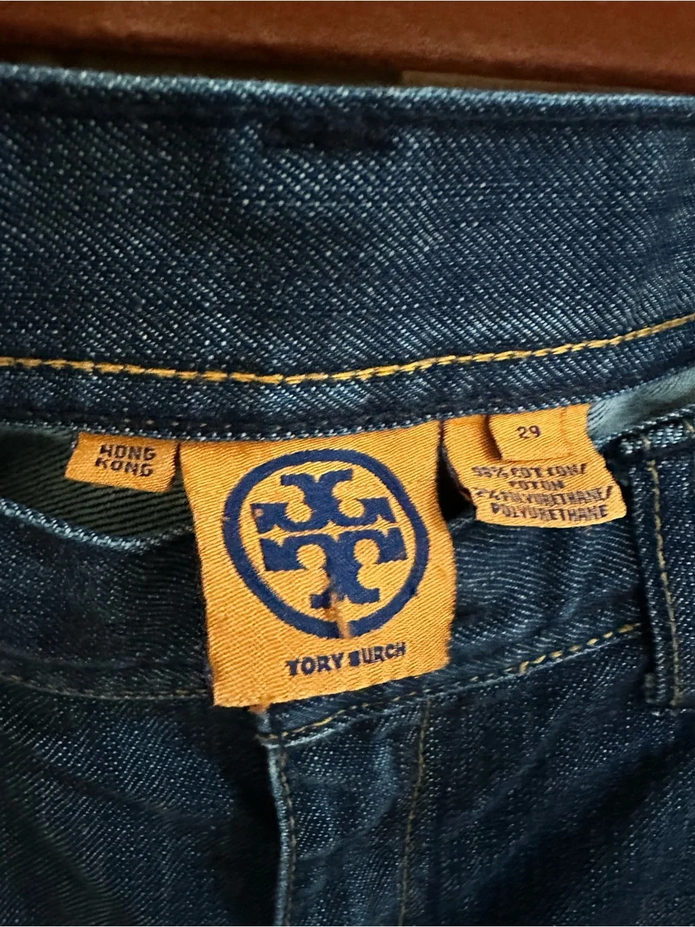 Tory Burch Dark Blue Straight-Leg Jeans